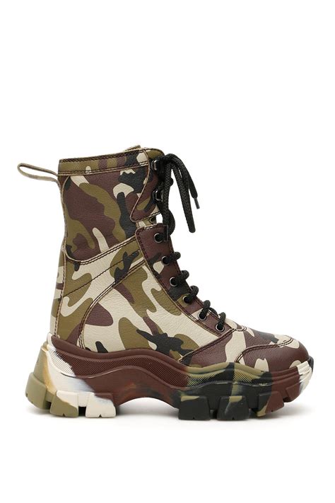 prada camouflage combat boots|prada combat boots with pouches.